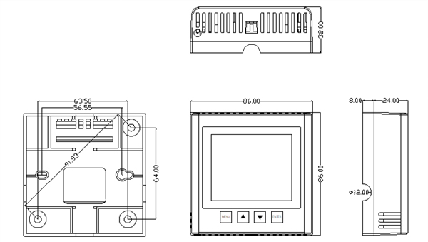 XW-210P温湿度传感器产品尺寸