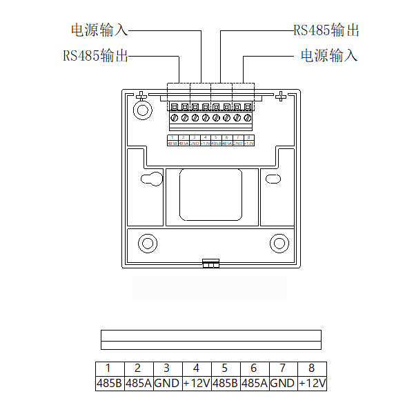 XW-210P温湿度传感器接线、端子说明